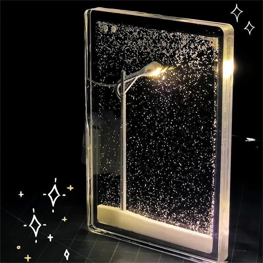 Śnieżna noc lampka nocna (DIY)