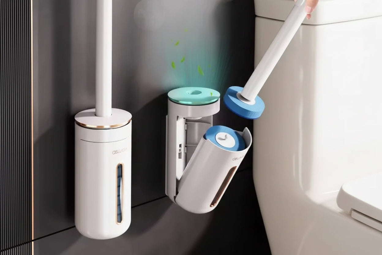 Jednorazowa szczotka do toalety z wymiennymi głowicami