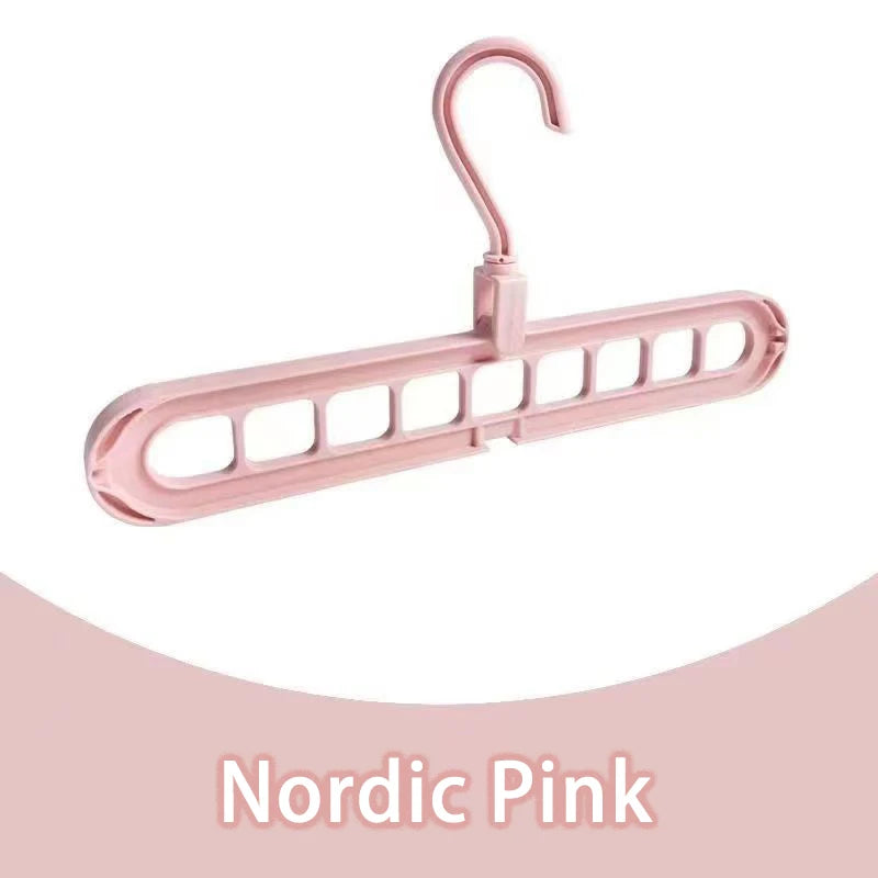 3 sztuki plastikowych, składanych wieszaków z 9 otworami, wytrzymałe wieszaki–organizery na ubrania oszczędzające miejsce, do pokoju, szafy, garderoby i domu.