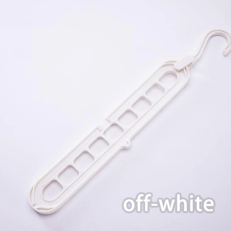 3 sztuki plastikowych, składanych wieszaków z 9 otworami, wytrzymałe wieszaki–organizery na ubrania oszczędzające miejsce, do pokoju, szafy, garderoby i domu.