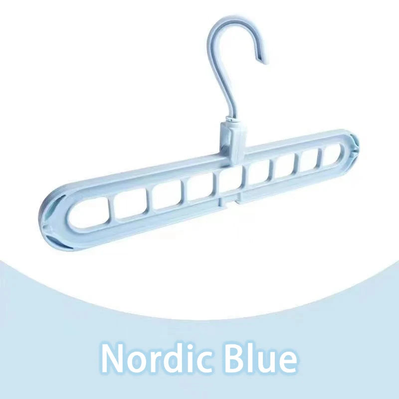 3 sztuki plastikowych, składanych wieszaków z 9 otworami, wytrzymałe wieszaki–organizery na ubrania oszczędzające miejsce, do pokoju, szafy, garderoby i domu.